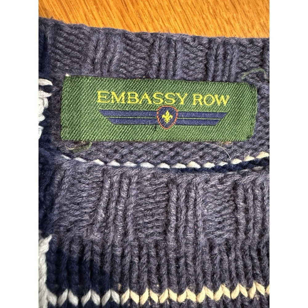 Vtg‎ Embassy Row GolfBear Knit Sweater Size XL Linen Cotton Blend Preppy RARE - Picture 3 of 7